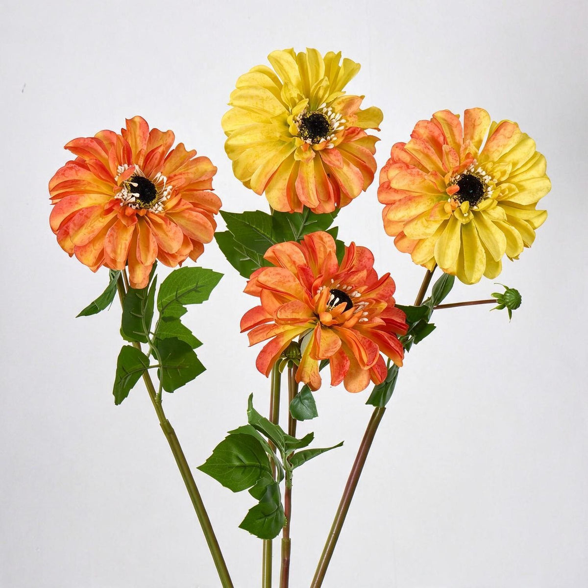 Kunstblume Chrysantheme Einzelstiel, 1 Blüte, Kunstseide-Stoff, für Hochzeit, Gastronomie und Dekoration