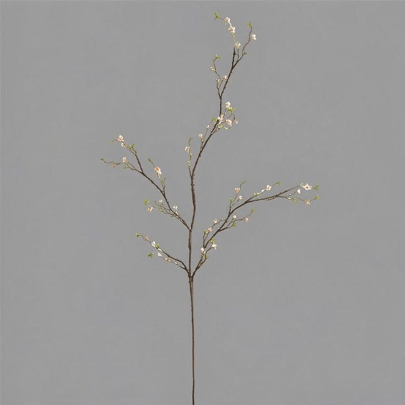 Kunstzweig Wildblumen, Einzelstiel mit 30 Blütenköpfen, Stoffblüten in Seidenoptik, biegbar, für hohe Vasen, Wohnen & Schaufenster