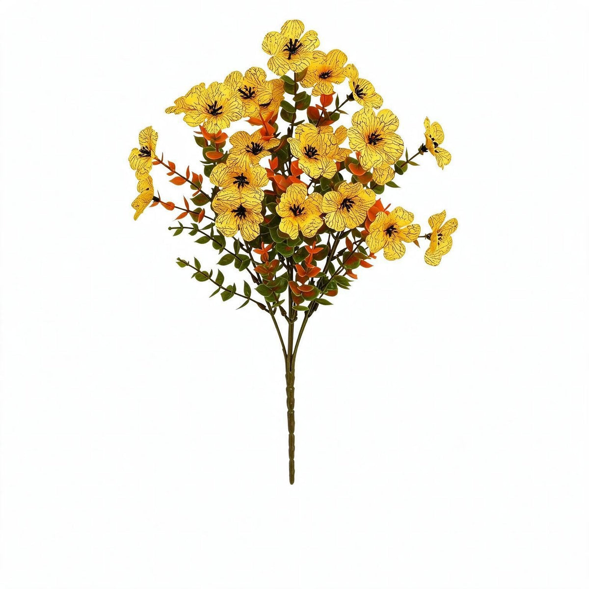 Kunstpflanze Eukalyptus Zweig-Bund, 18 Zweige/Blätter, 5er-Set, Kunststoff, Hochzeit & Wohndeko
