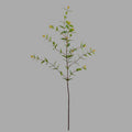 Künstlicher Eukalyptus Zweig mit spitzen Blättern, Kunstseide-Optik, Einzelzweig 83 cm, für Wohnzimmer, Hochzeit und Schaufenster