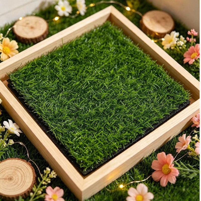 Kunstrasen-Matte Grün, Künstliche Rasenfläche zum Basteln, Dekorgras für Schaufenster, Hochzeit und Deko