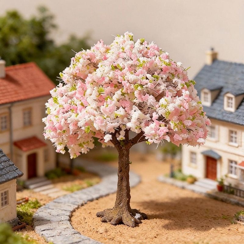 Künstlicher Pfirsichblüten-Zweig, Kunststoff, Büschel mit Blütenfüllern, für Schaufenster, Hotel und Frühlingsdekoration