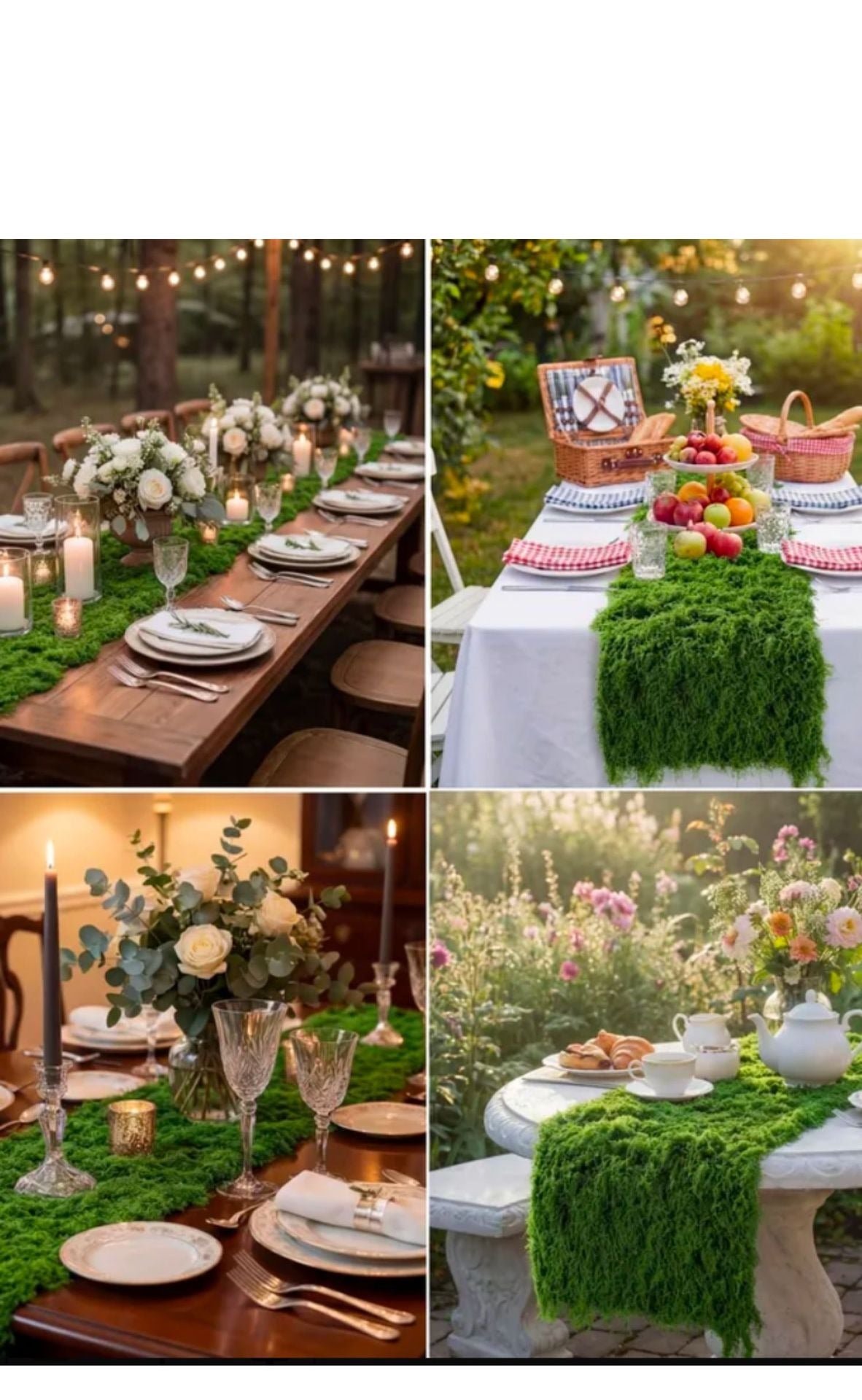 Kunstmoos Rasenmatte, künstliche Moosfläche, Nordic-Stil, für Deko, Hochzeit und Schaufenster