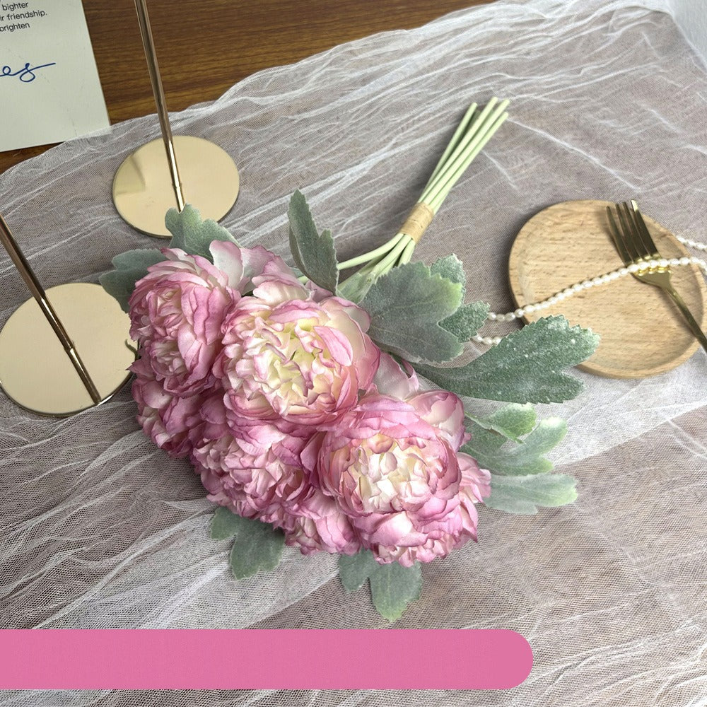 Künstliche Lotusblumenstrauß, 8-stänglig, Höhe 32 cm, Breite 20 cm, für Hochzeiten, Innendekoration und Veranstaltungen