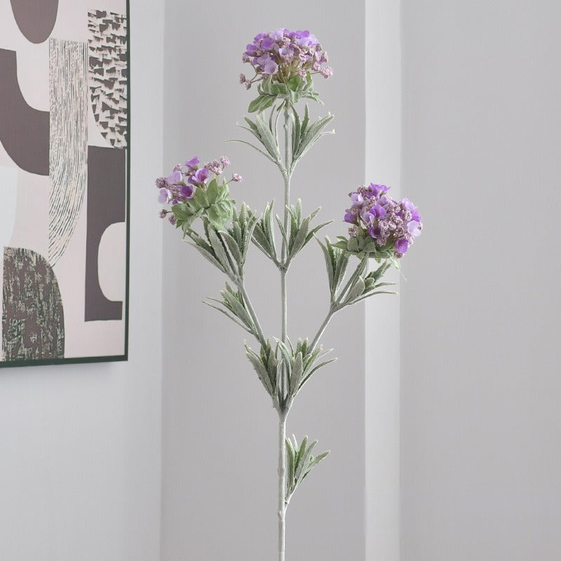 Künstliche Hortensie Snowball, 1 Stiel mit 3 Blüten, 78 cm, Seidenblumen für Innenraum, Hochzeit, Dekoration