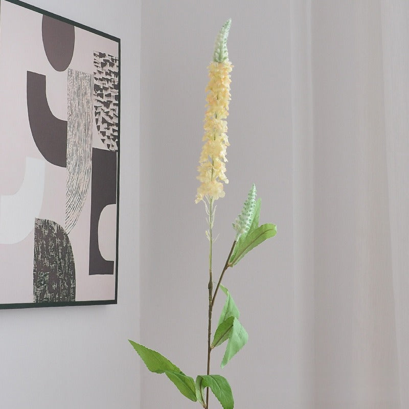 Künstliche Blumen, 1 Stängel mit 6 Blättern, Lavendel, Rittersporn & Katzenschwanzgras, 100 cm, für Hochzeitsdekoration, Ladenauslagen & Inneneinrichtung