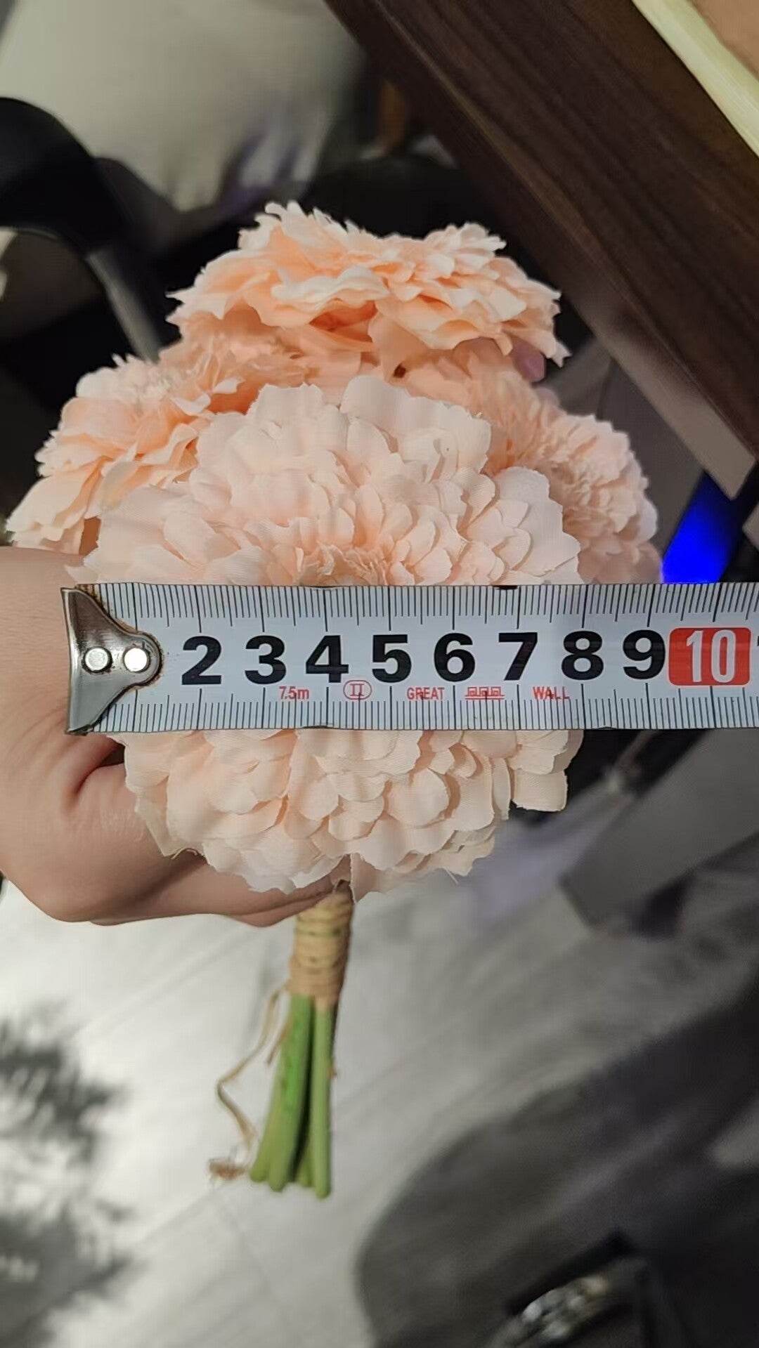 Künstliche Chrysanthemen-Blumenstrauß, 6 Blüten, 30 cm Höhe, aus Seidenstoff, für Zuhause und Gewerbe
