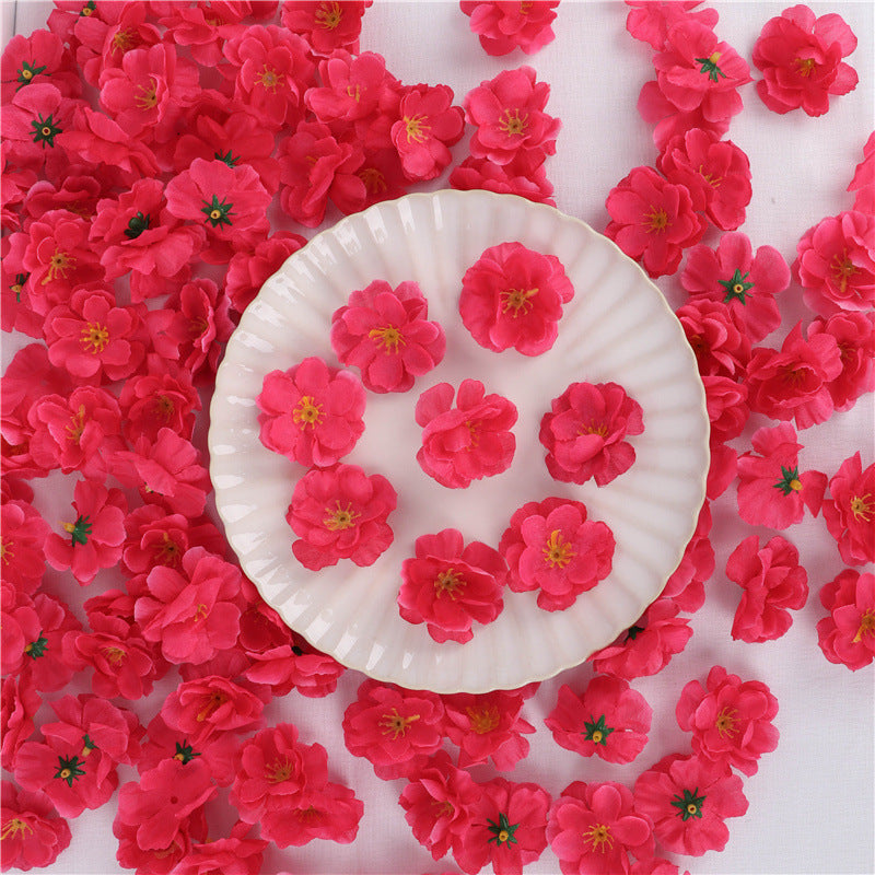 200 Stück Künstliche Kirschblüten Köpfe, Realistisch Seidenblumen Bulk für DIY Basteln, Hochzeit Party Home Tischdekoration, Vasenfüller