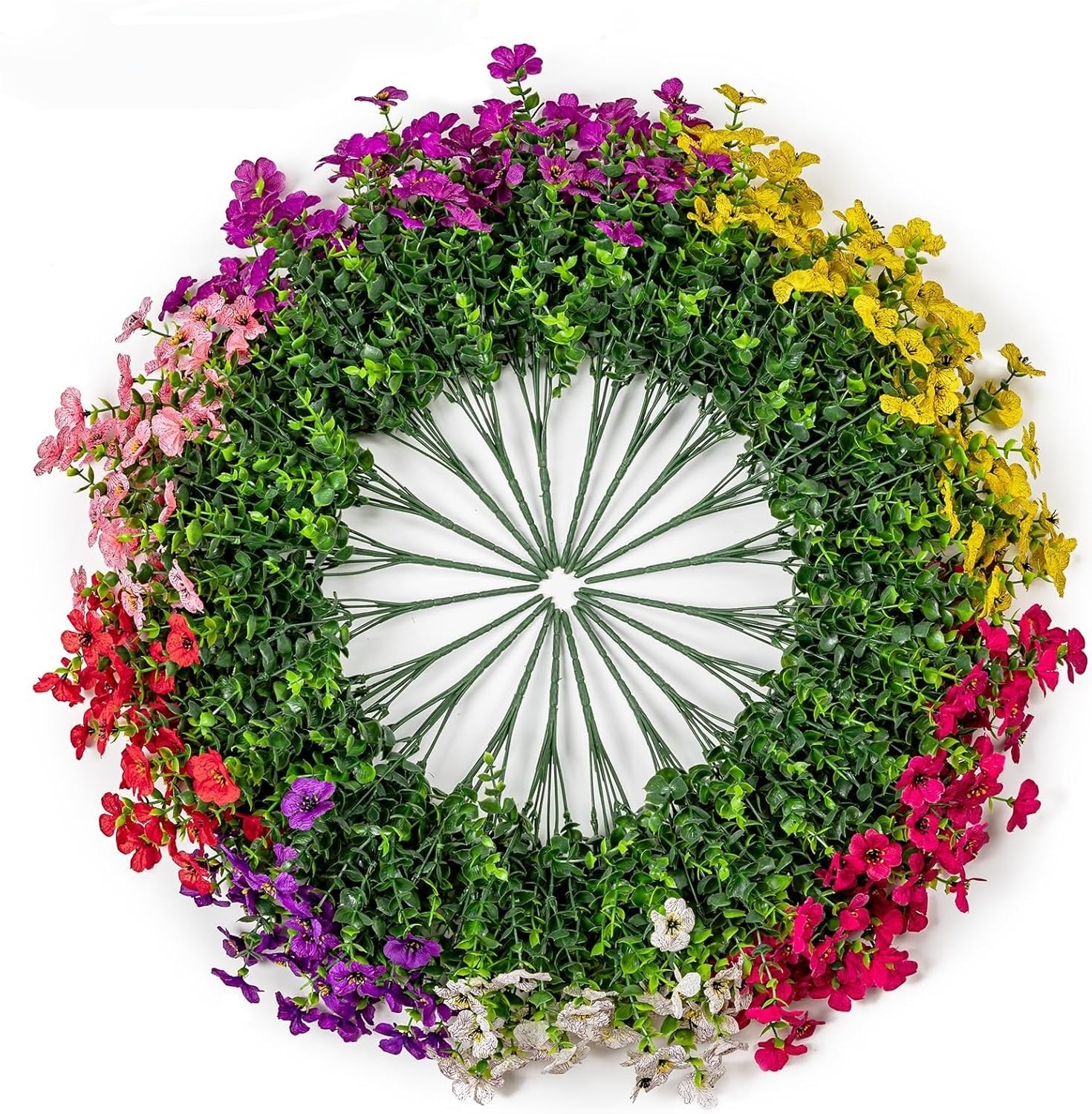Großhandel: 20 Bündel künstliche Blumensträucher für den Außenbereich – UV-beständige Pflanzen zur Gartendekoration