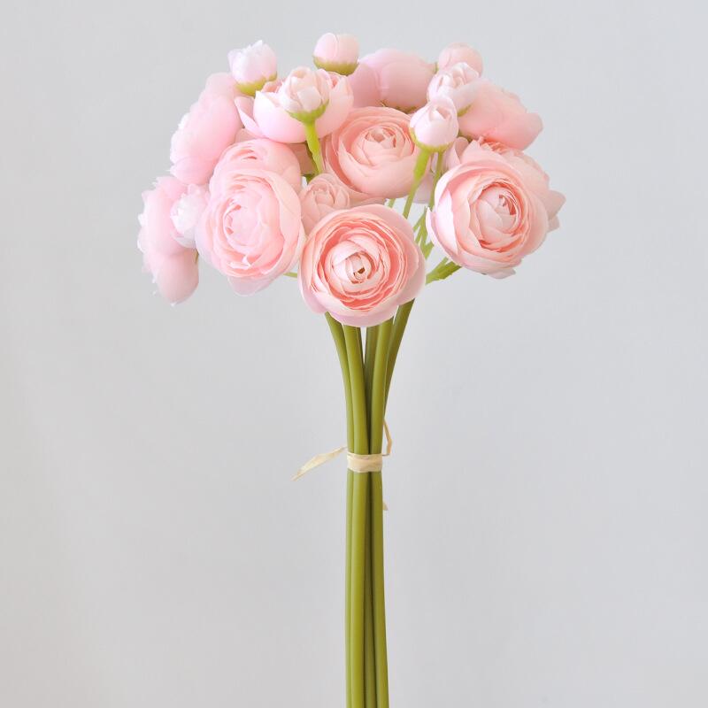 6 Stück Ranunkeln Kunstblumen – Seidige Fake Ranunkeln im Bulk, falsch – kunstblumenshop