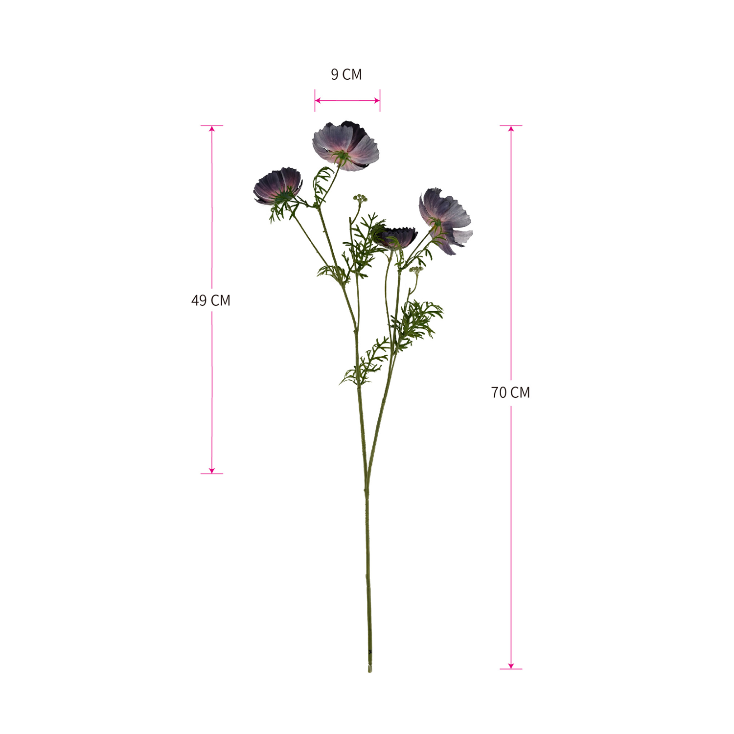 2er-Set Neue & Verbesserte Kunst-Mohnstiele – Realistische Seidenblumen für die Vase