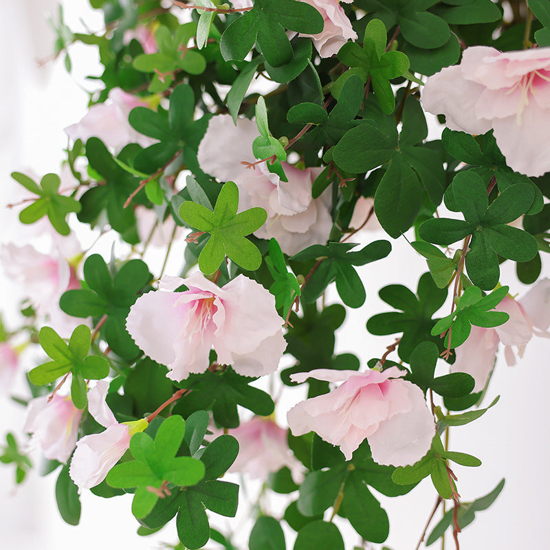 2er Pack Künstliche Azaleen Hängepflanzen, UV-beständig 84cm, Kunstblumen für Balkonkasten & Terrasse, Wetterfest