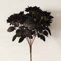 35 cm Künstliche Schwarze Dahlienbusch Halloween-Dekoration für Haus Tischplatte & Party-Zentrale
