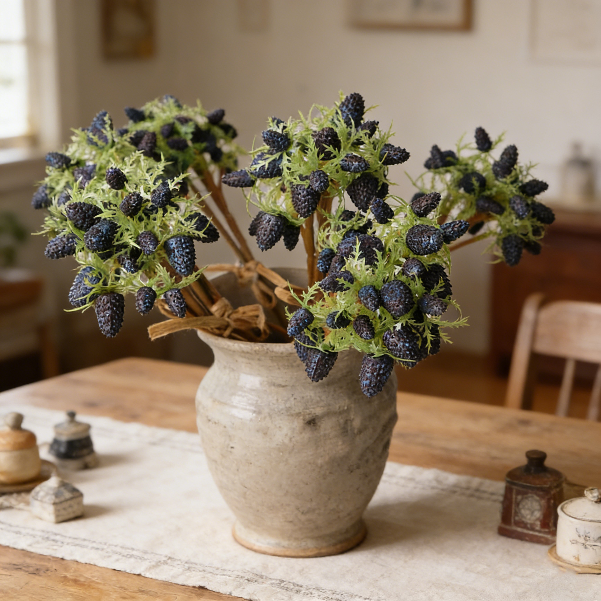 3 STK 26 cm weiche künstliche Gummibeerenzweige