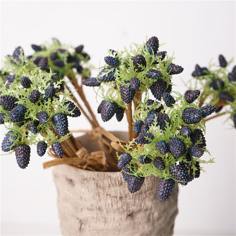 3 STK 26 cm weiche künstliche Gummibeerenzweige