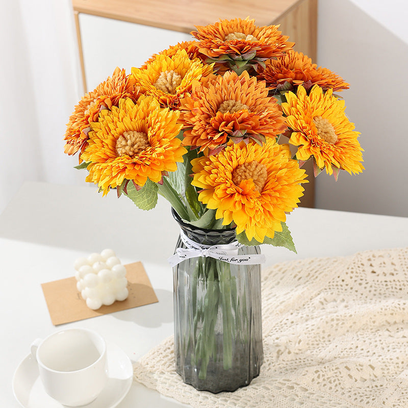 Großhandel 40cm Plüsch-Sonnenblume – Mehrschichtig und doppelblütig