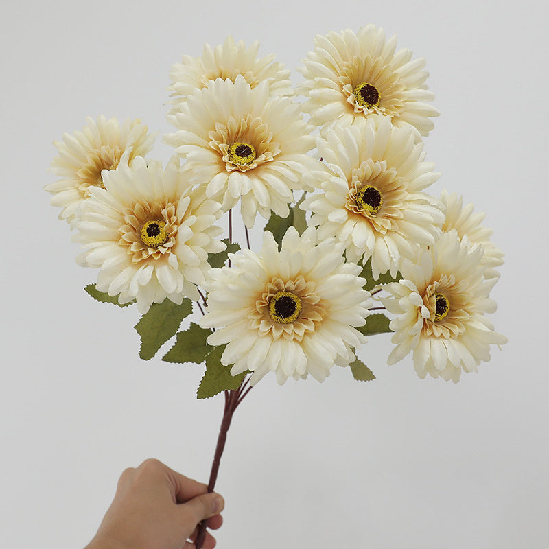 49cm künstlicher Gerbera-Busch – 9 Stiele für Herbst- und Winterdekoration