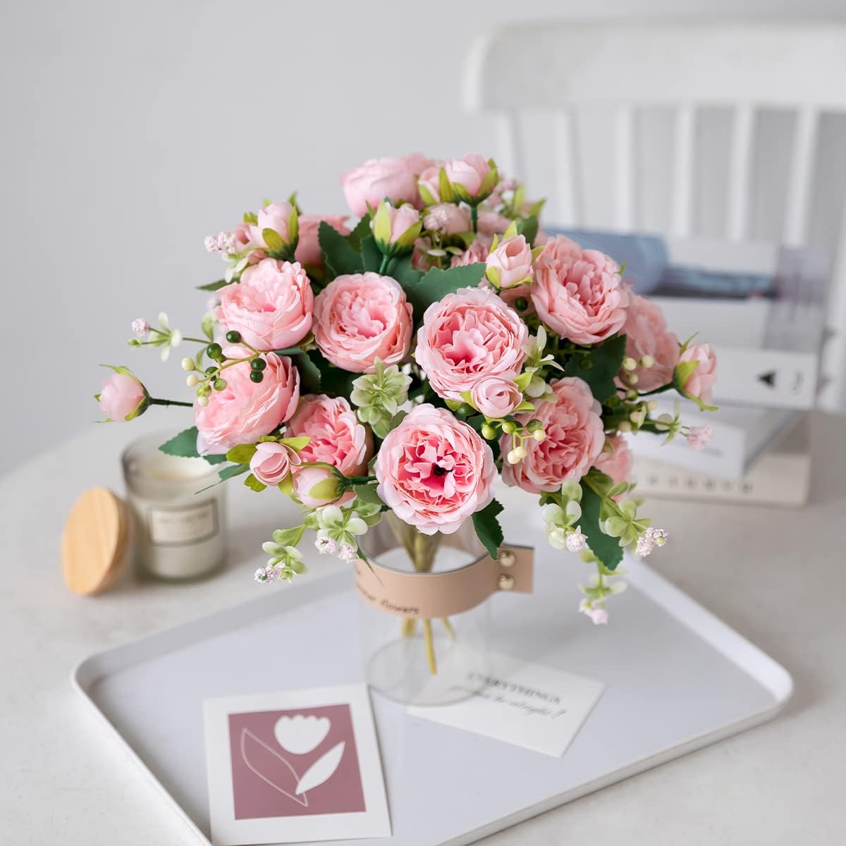 Großhandel 4 Bündel Pfingstrose Künstliche Blumen Blaugrün Blumen Seidenpfingstrosen Blumensträuße für Hochzeit Partei Tischaufsätze Blumenarrangement Heim Küche Dekor