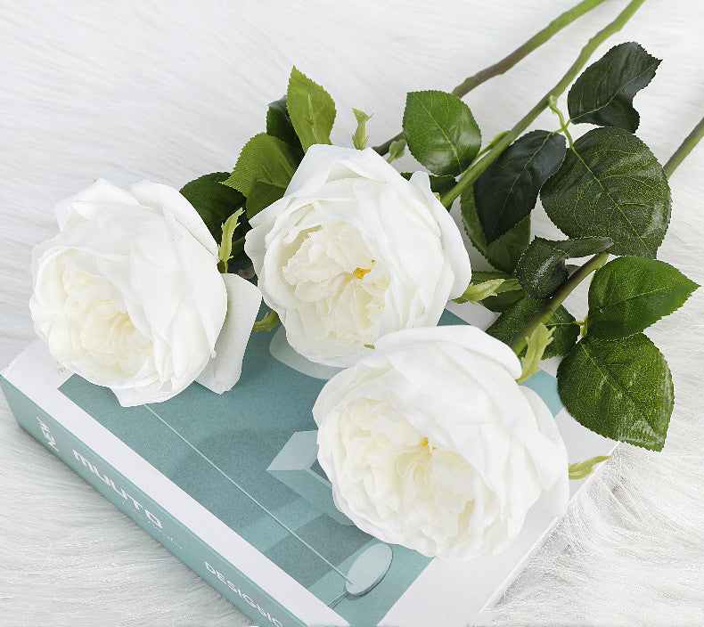 50 cm Maria Theresia Rosen mit Real-Touch-Stielen künstliche Blumen