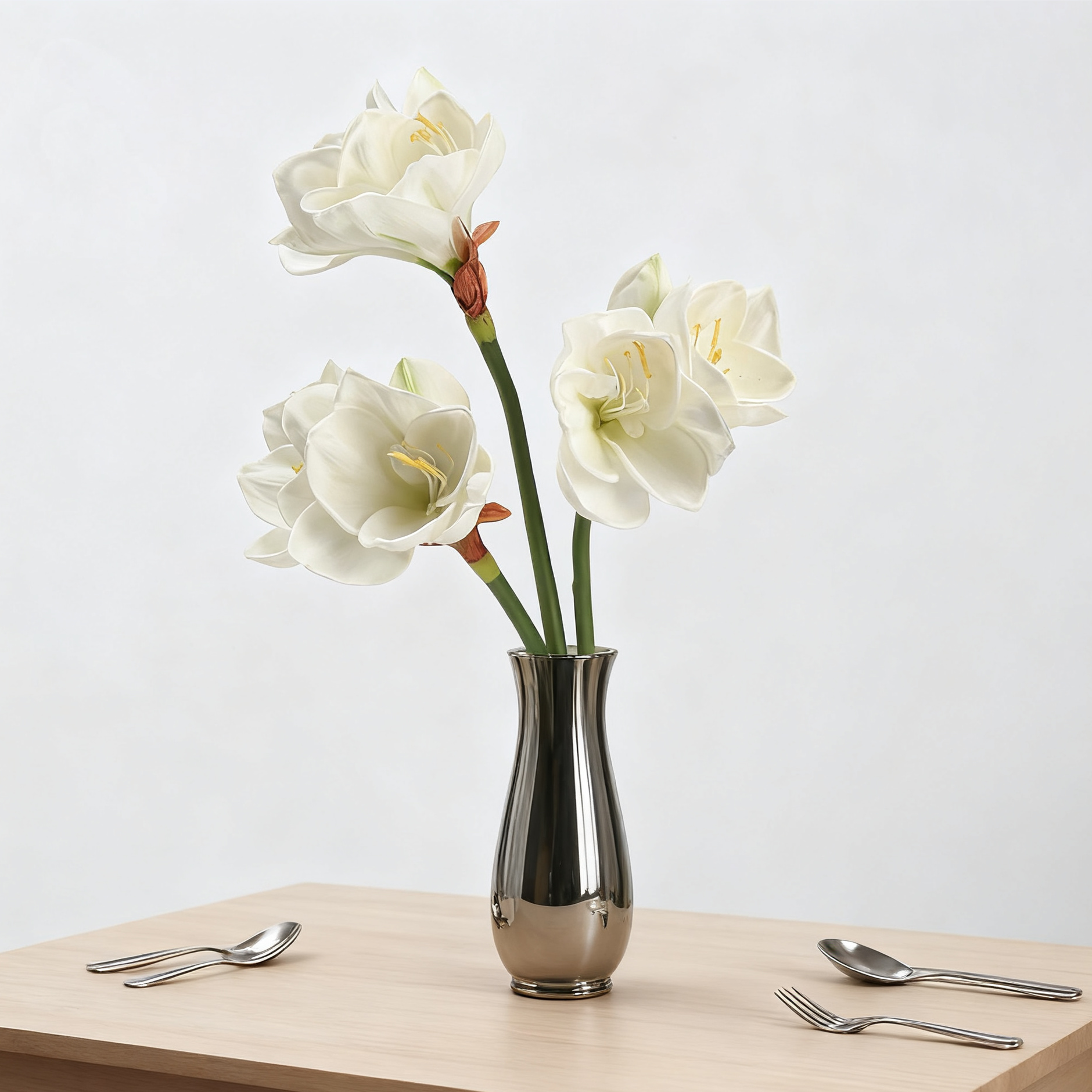 59 cm künstliche Amaryllis mit realistischem, feuchtigkeitsspürendem Griff