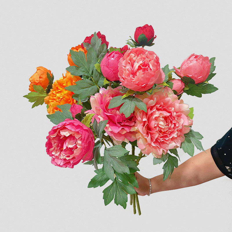 60 cm künstliche große Pfingstrosen Stiele und Zweige