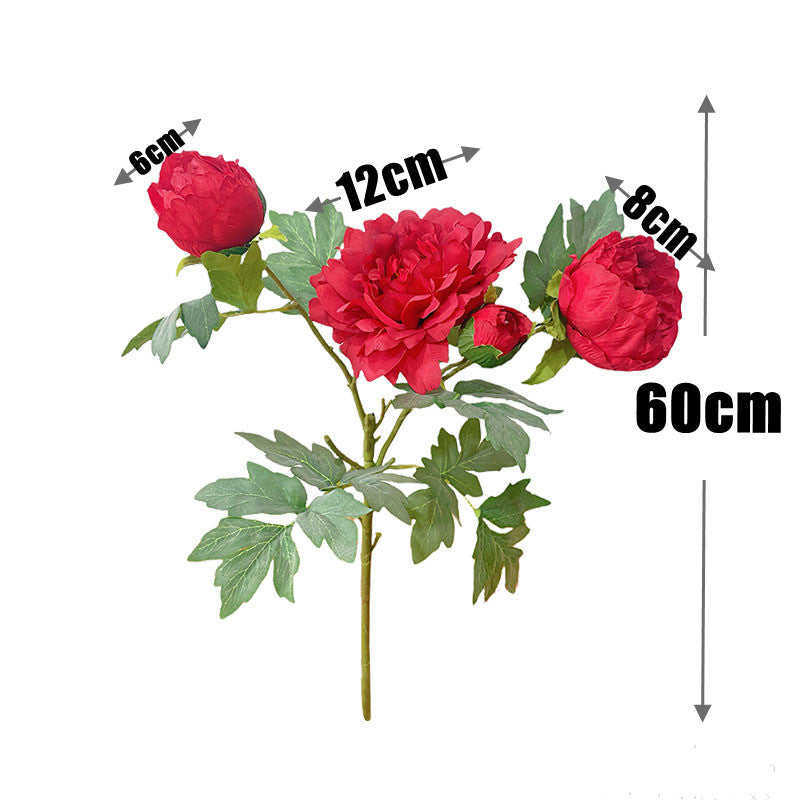 60 cm künstliche große Pfingstrosen Stiele und Zweige
