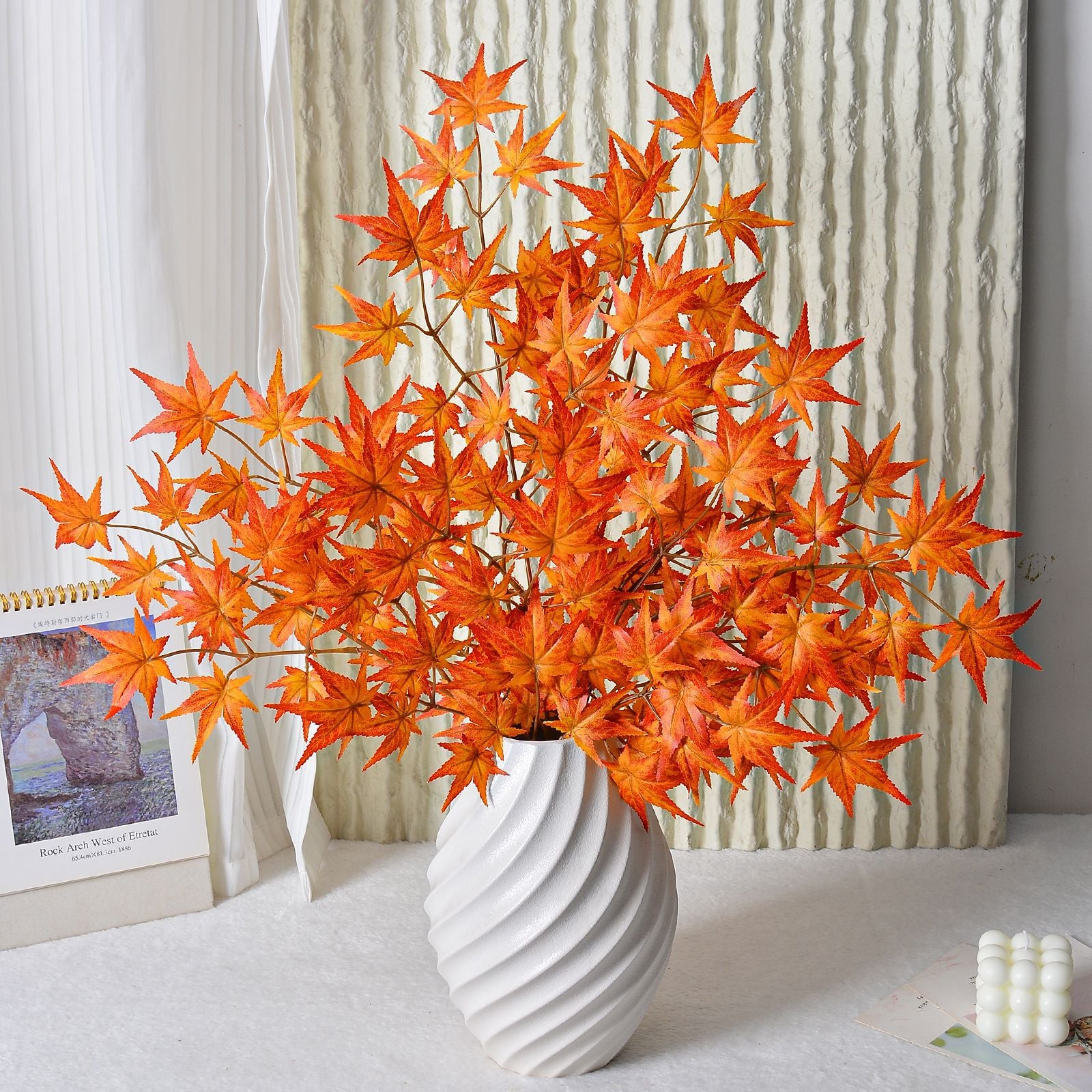 Großhandel 68cm künstliche Ahornblattzweige - Realistische Herbstdekoration für Zuhause, Thanksgiving, Kränze & Tischarrangements