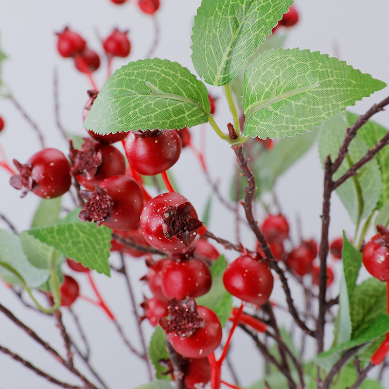 75 cm – Künstliche Hagebutten-Zweige Für herbstliche und winterliche Dekoration