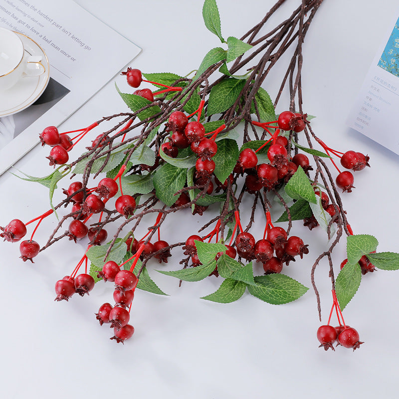 75 cm – Künstliche Hagebutten-Zweige Für herbstliche und winterliche Dekoration