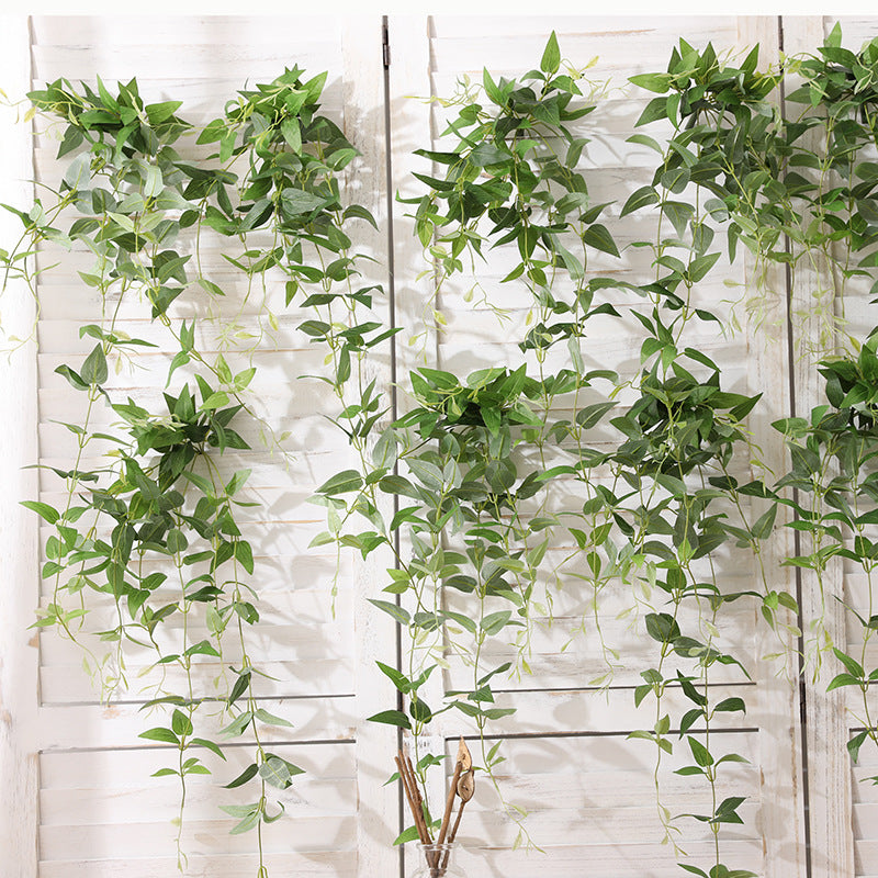 80 cm künstliche hängende Grünpflanzen – Clematisblätter für hängende Dekoration, fallende Blumensträuße & DIY