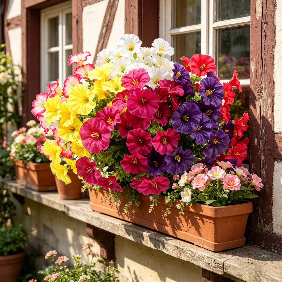 9er-Set Kunstblumen wie Echt – UV-beständig & wetterfest für Balkon & – kunstblumenshop