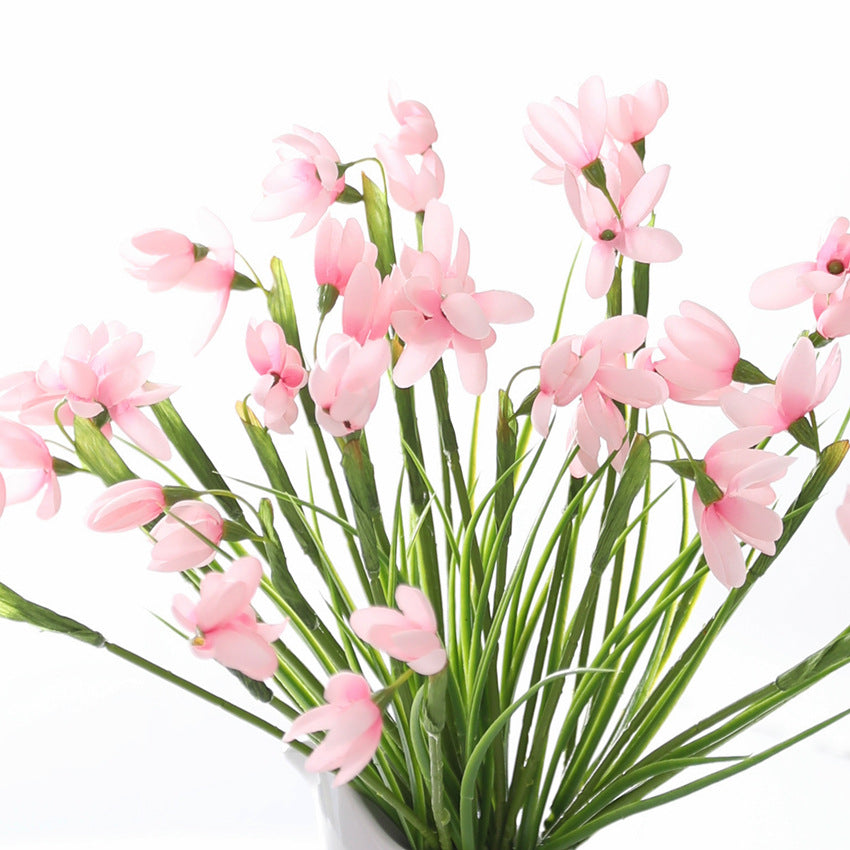 30cm Artifizielle Schneeglöckchen für Dreikönigstag, Stoffblütenkopf biegsam, religiöse Festdekoration