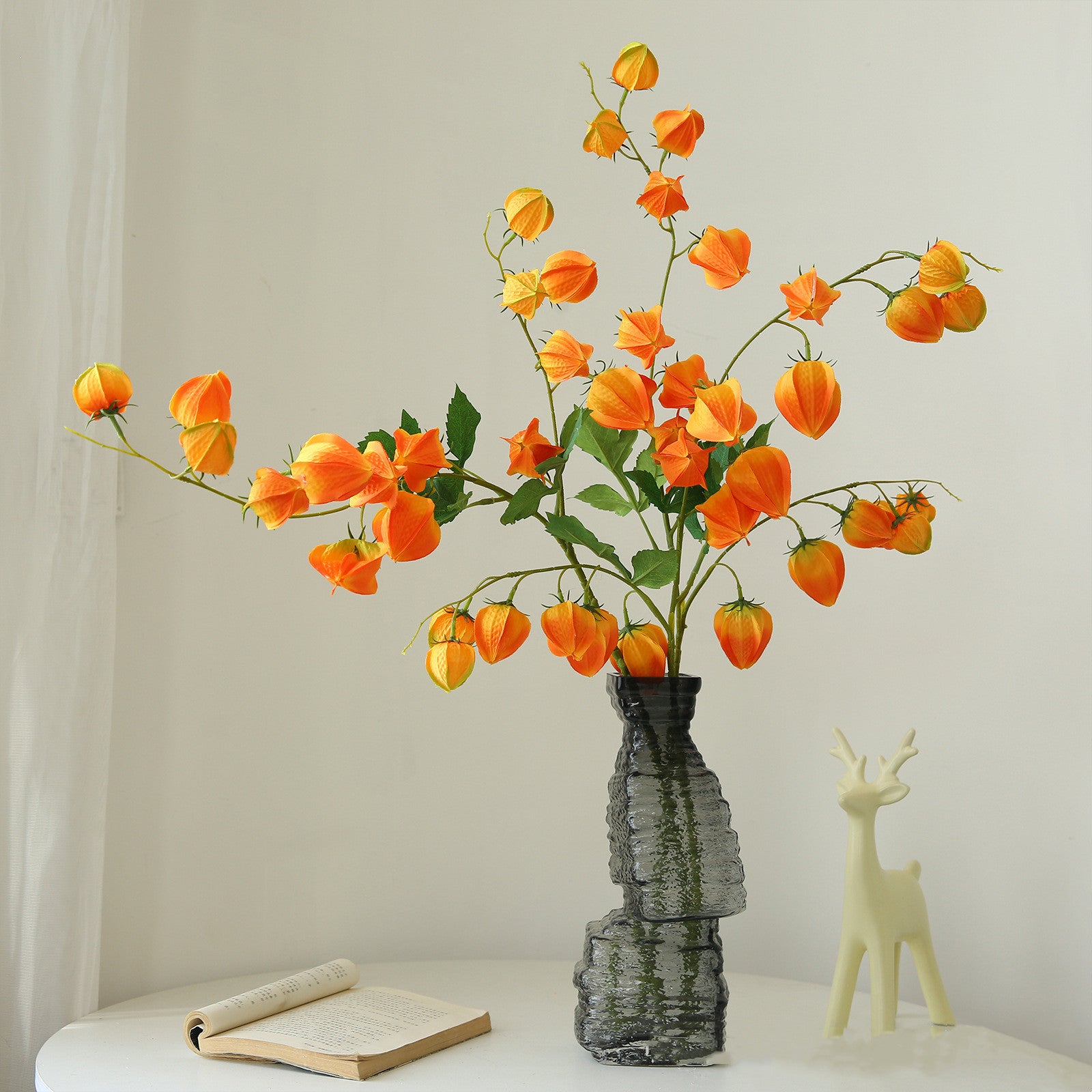 88 cm Einz Zweig künstliche Physalis