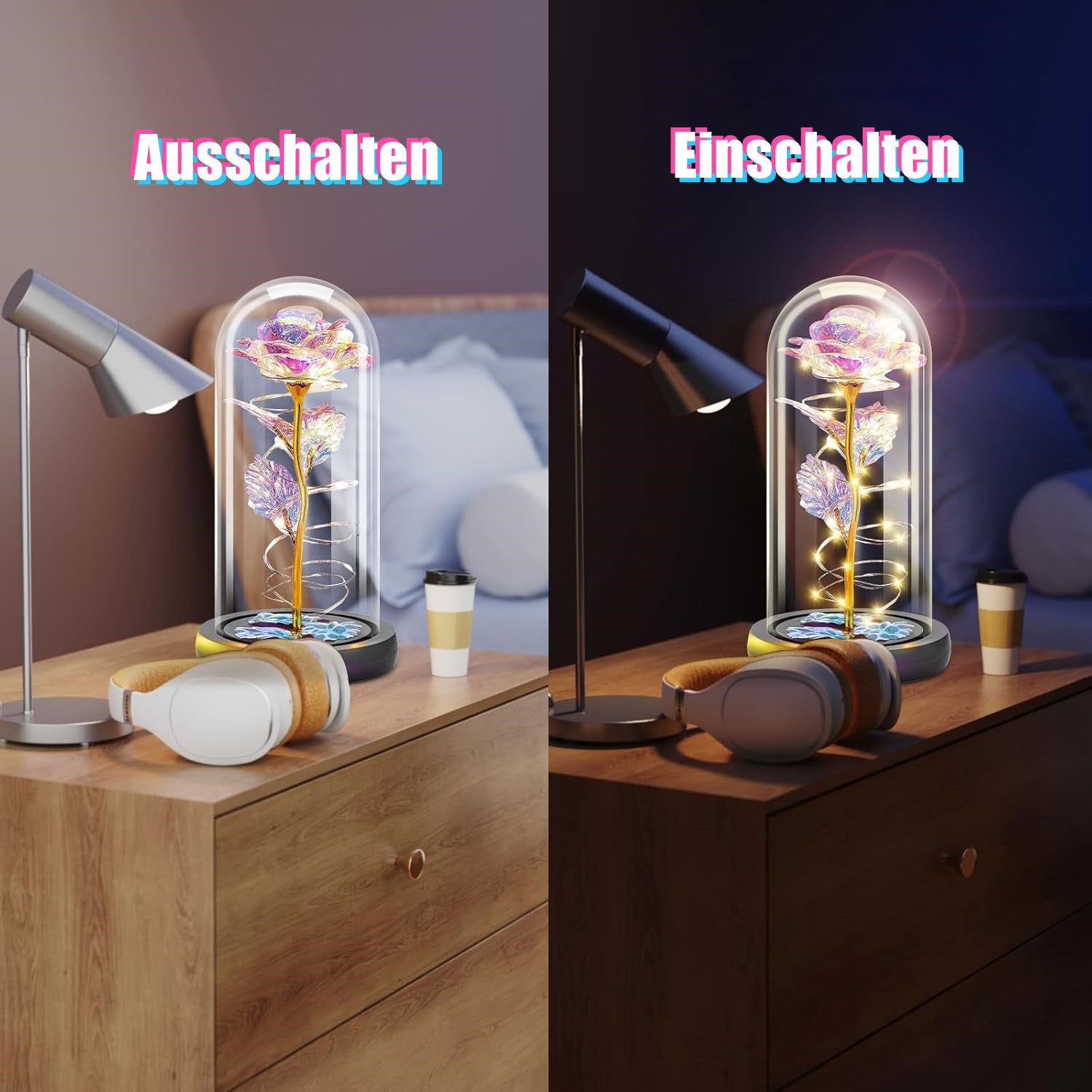 Ewige Rose Idealgeschenk für Frauen – Mama, Freundin, Oma zu Geburtstag, Muttertag, Valentinstag & Weihnachten