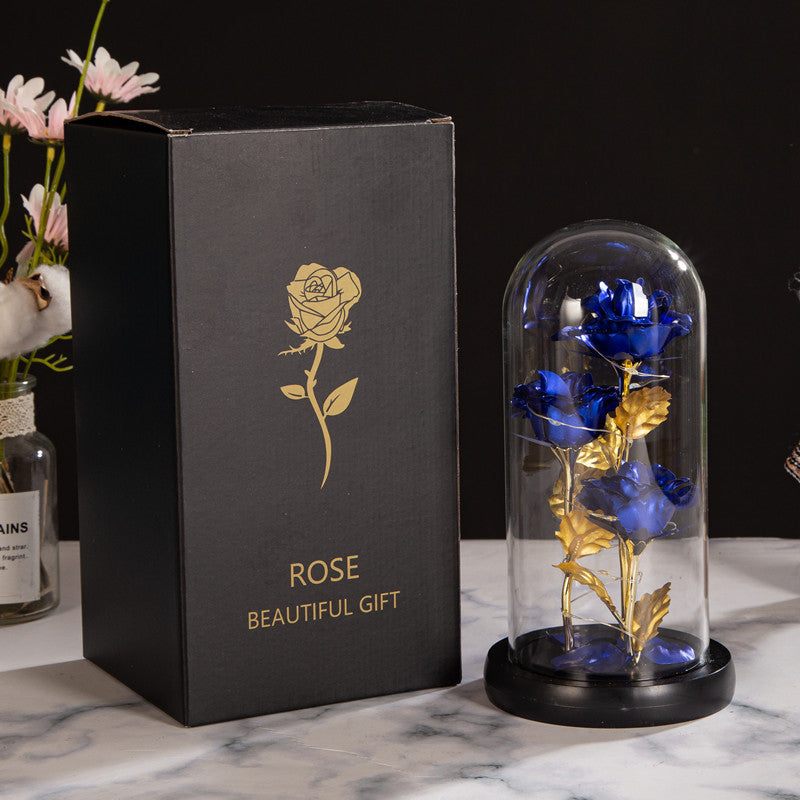 Ewige Rose für Frauen, Ewige Rose im Glas Überraschung für Mama, Die Schöne und das Biest Roses, Hochzeitstag Überraschung für Frauen, Rote Galaxie Rosen für Sie, Freundin