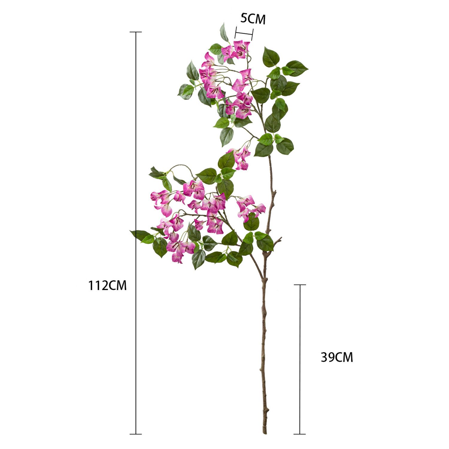 Extra hoch 112 cm künstliche Bougainvillea für Home-Wedding-Dekoration