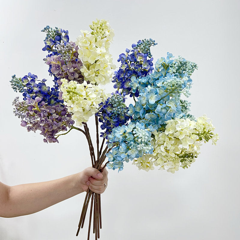 Fausse Real Touch Violet Real Touch Flieder Lila - Täuschend echte Kunstblume für Dekoration, Hochzeitssträuße & Vase - Hohe Qualität