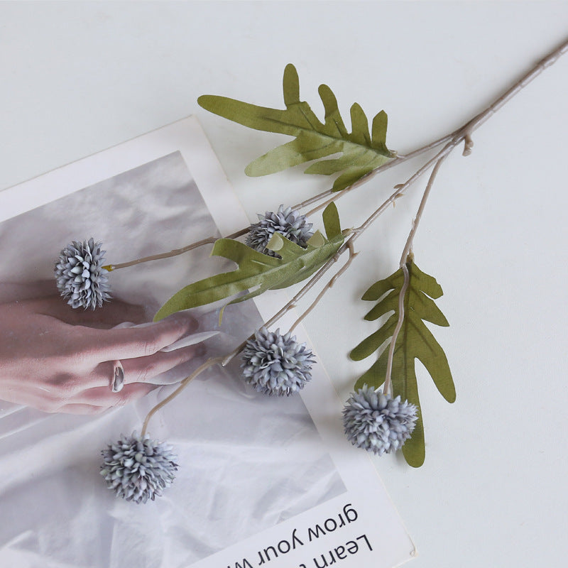 Großhandel: Faux-Kiku-Blumenstängel mit Pom-Pom-Bällen – für ästhetische Raumdekoration, Blumenarrangements und Tischanlagen