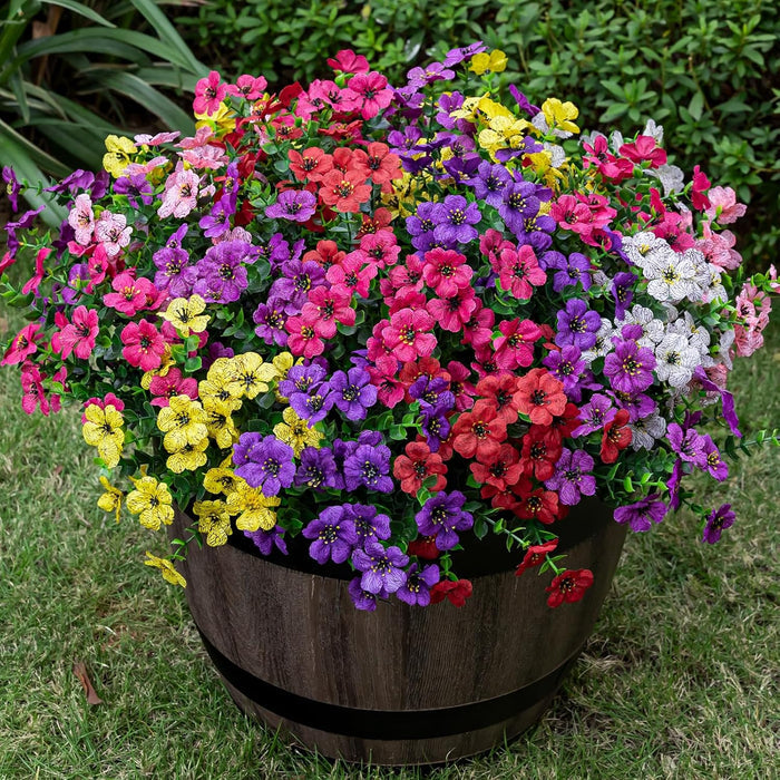 Großhandel: 20 Bündel künstliche Blumensträucher für den Außenbereich – UV-beständige Pflanzen zur Gartendekoration