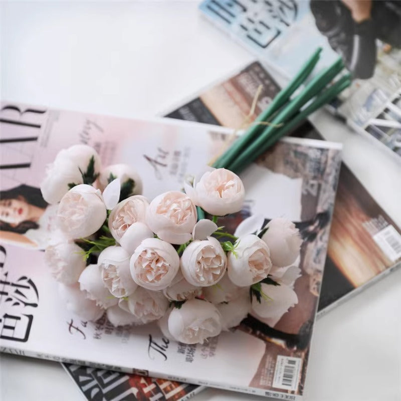 Großhandel 30cm Pfingstrosen-Bouquets mit Knospen-Stängeln Perfekt für Hochzeits-DIY-Projekte, Blumenarrangements