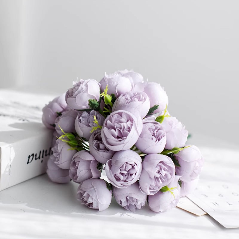 Großhandel 30cm Pfingstrosen-Bouquets mit Knospen-Stängeln Perfekt für Hochzeits-DIY-Projekte, Blumenarrangements