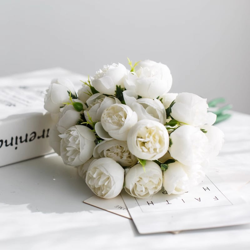 Großhandel 30cm Pfingstrosen-Bouquets mit Knospen-Stängeln Perfekt für Hochzeits-DIY-Projekte, Blumenarrangements