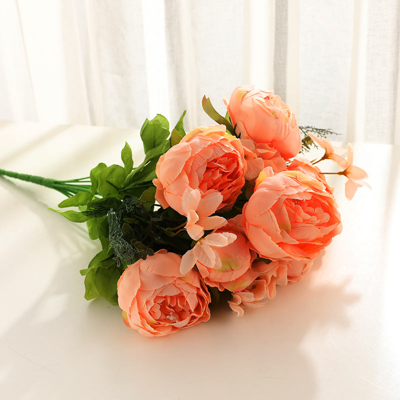Großhandel mit künstlichen Pfingstrosen-Blütenbändern, 13 Stängel, Home-Dekoration, Hochzeitsdekoration, Dekorationsgegenstand