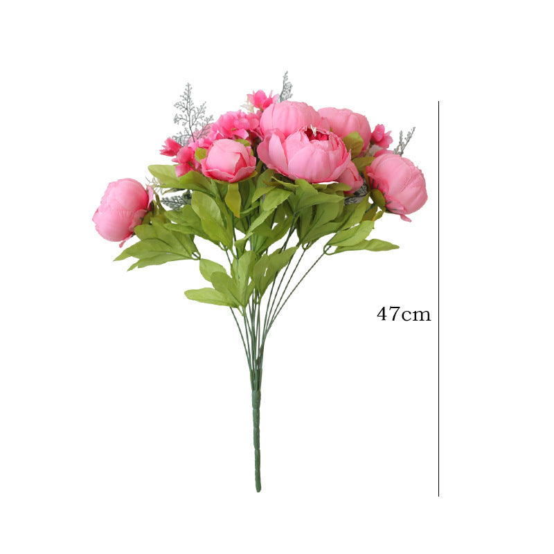Großhandel mit künstlichen Pfingstrosen-Blütenbändern, 13 Stängel, Home-Dekoration, Hochzeitsdekoration, Dekorationsgegenstand