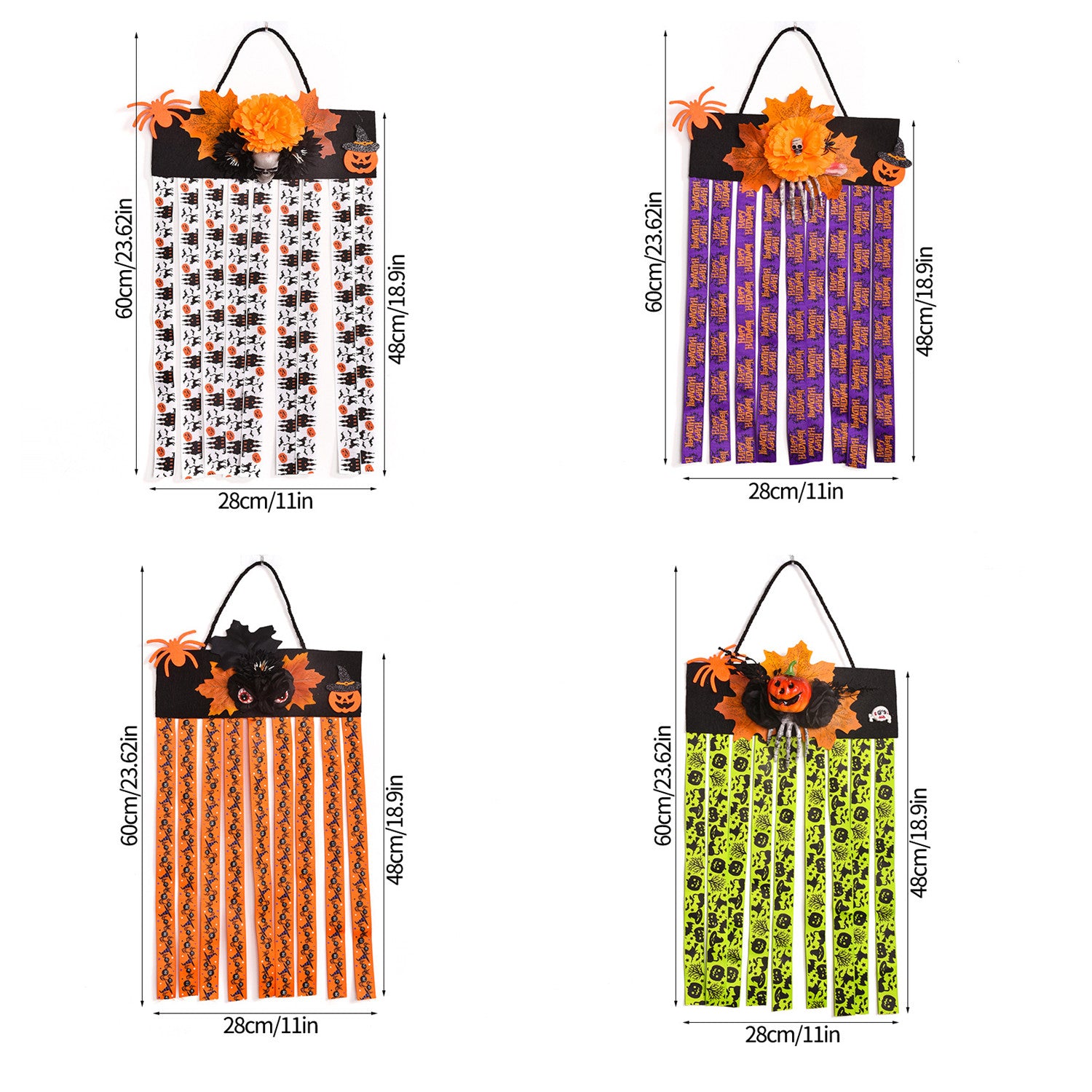 Halloween-Dekorationshänger Kürbis-Hänger Spinne-Hänger und Totenkopf-Hänger