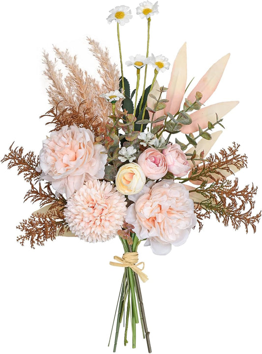 Kunstblumenstrauß mit Hortensien – Natürlich Aussehende Seidenblumen für Hochzeitsdekoration, Tischarrangements & Wohndeko | UV-beständig & Pflegeleicht