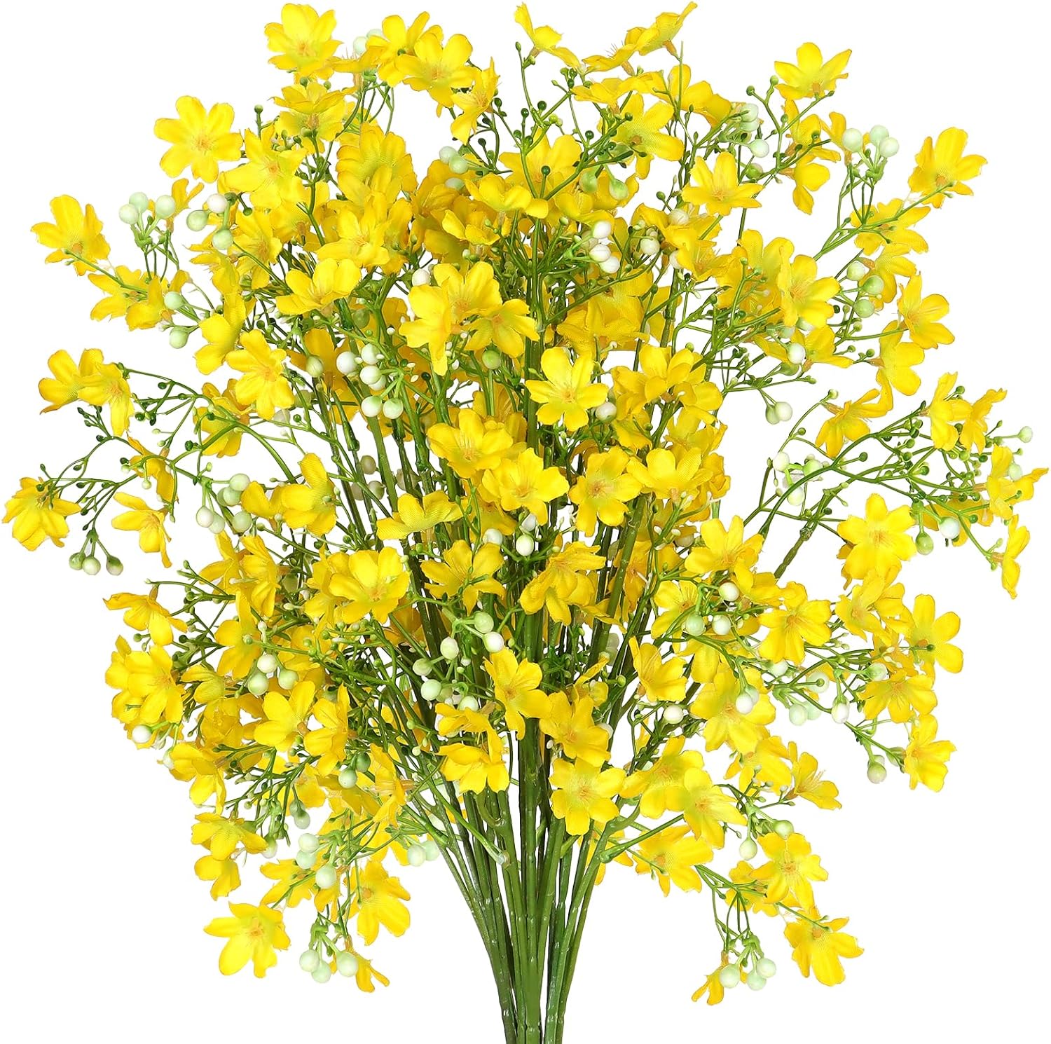 67CM 8 Bündel Lebensecht Langlebig Pflegeleicht Daphne Künstliche Blumen Seidenblumen Kunstblumen für Balkon, Garten und Outdoor-Deko