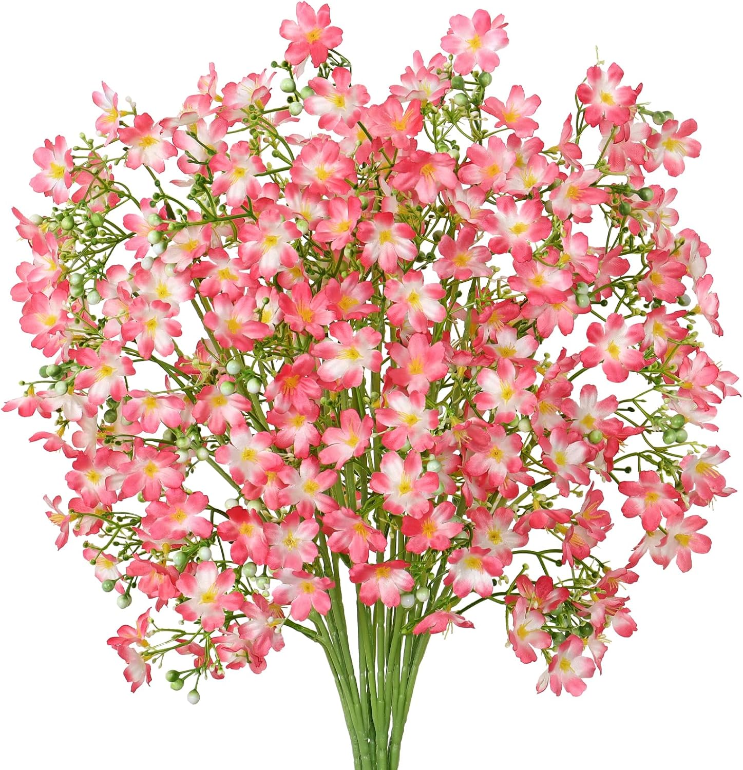 67CM 8 Bündel Lebensecht Langlebig Pflegeleicht Daphne Künstliche Blumen Seidenblumen Kunstblumen für Balkon, Garten und Outdoor-Deko