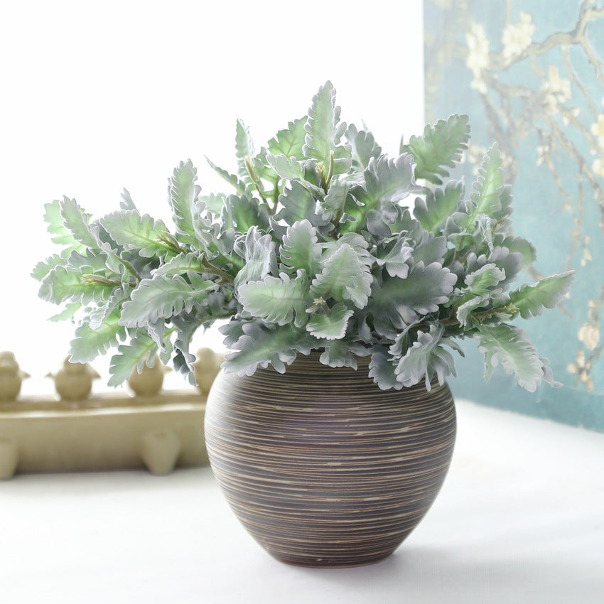 38cm Kunstblumen Silberblatt-Gänsefuß (Lamb's Ear)- Realistische Faserblumen Pflanze für Dekoration