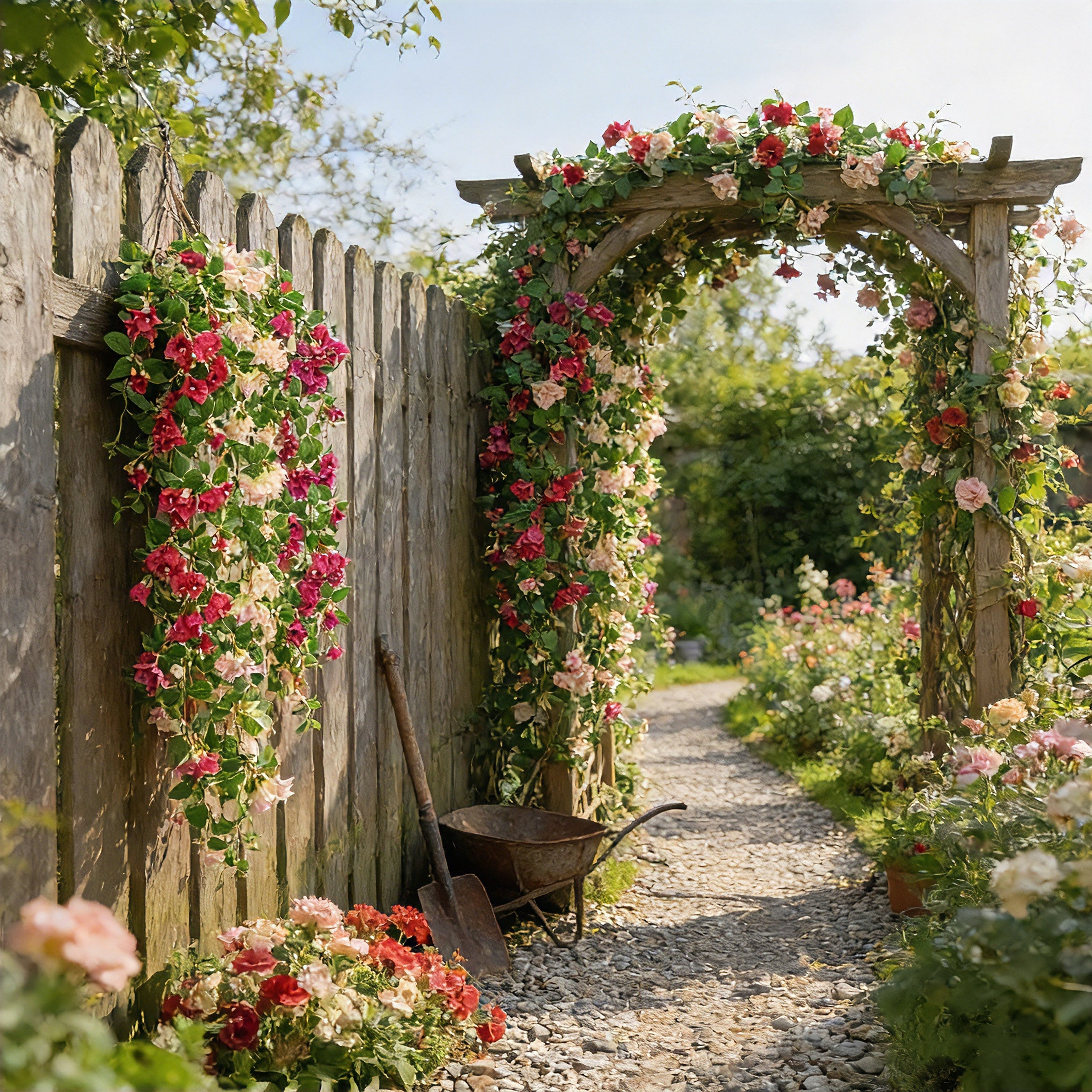 150 cm Künstliche Bougainvillea Hängeblumen, UV-beständig & wetterfest für Außen, lange Kunstranke für Balkon, Terrasse & Porch Dekoration